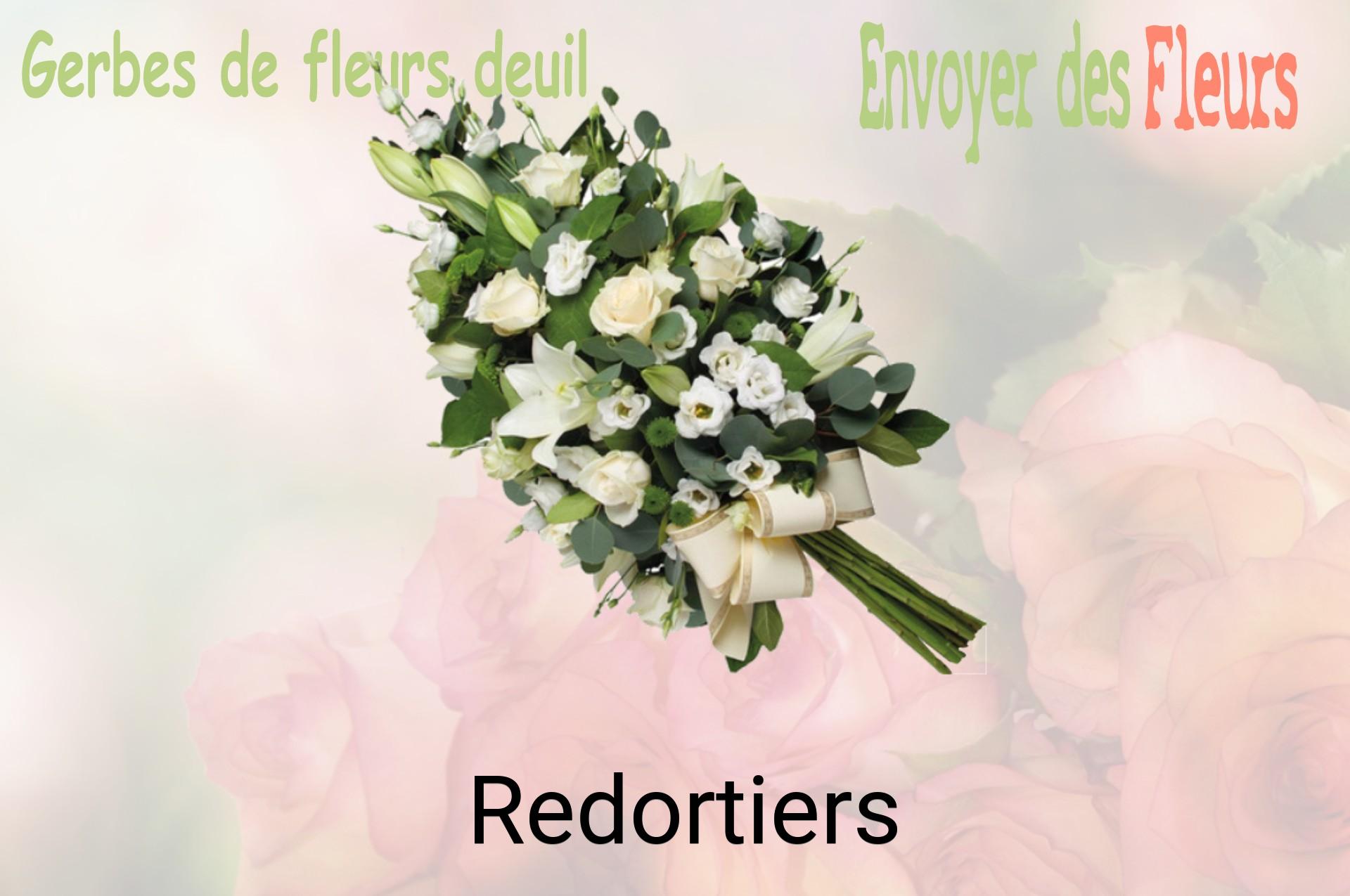 Gerbe de fleurs de deuil livrée à Redortiers